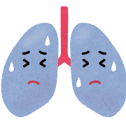 異常な肺の図